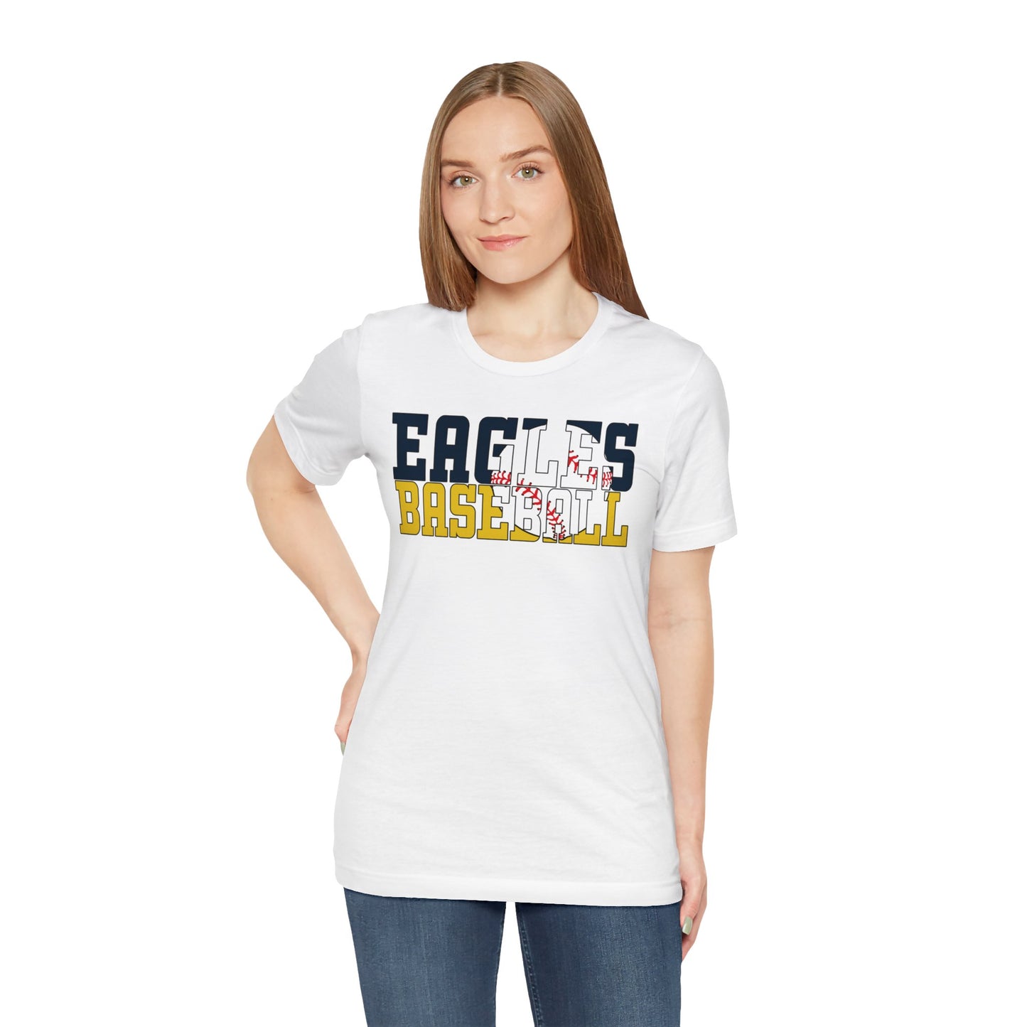 Baseball Cutout - Bella+Canva Unisex Jersey Short Sleeve Tee