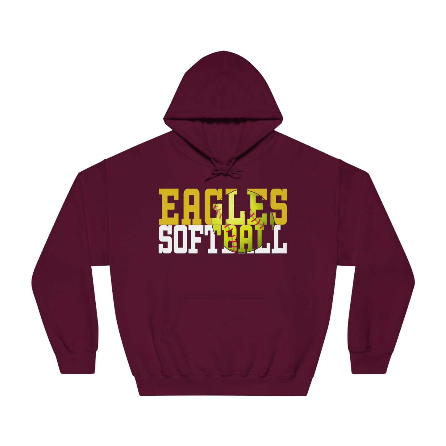 Softball Cutout - Gildan Unisex DryBlend® Hooded Sweatshirt