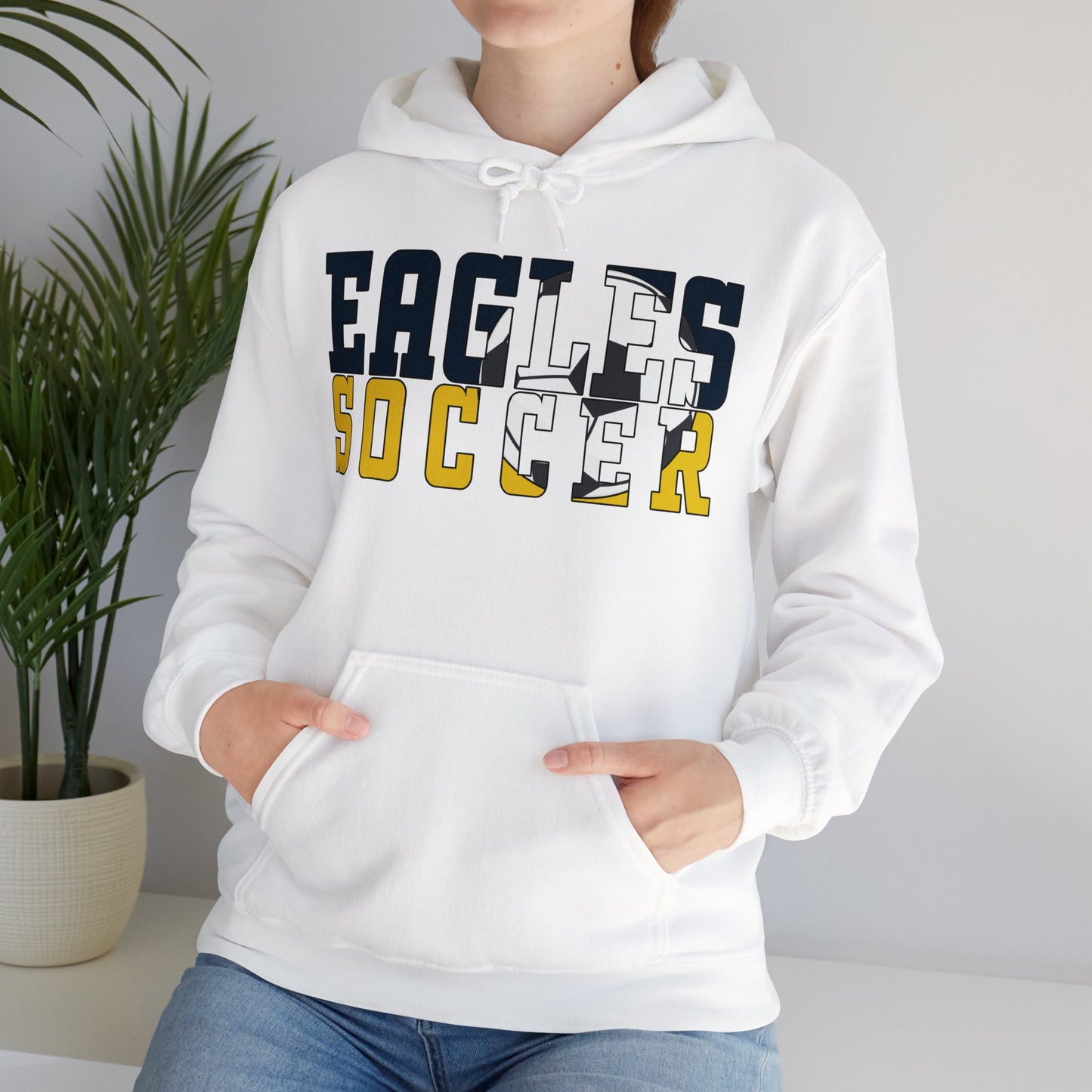 Soccer Cutout - Gildan Unisex Heavy Blend™ Hooded Sweatshirt