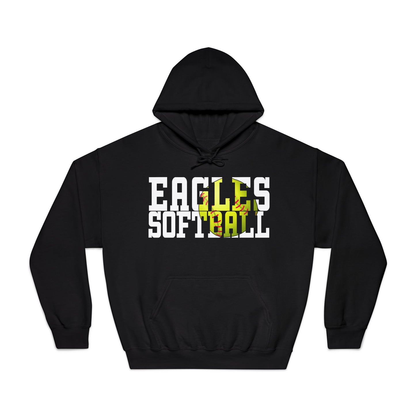 Softball Cutout - Gildan Unisex DryBlend® Hooded Sweatshirt