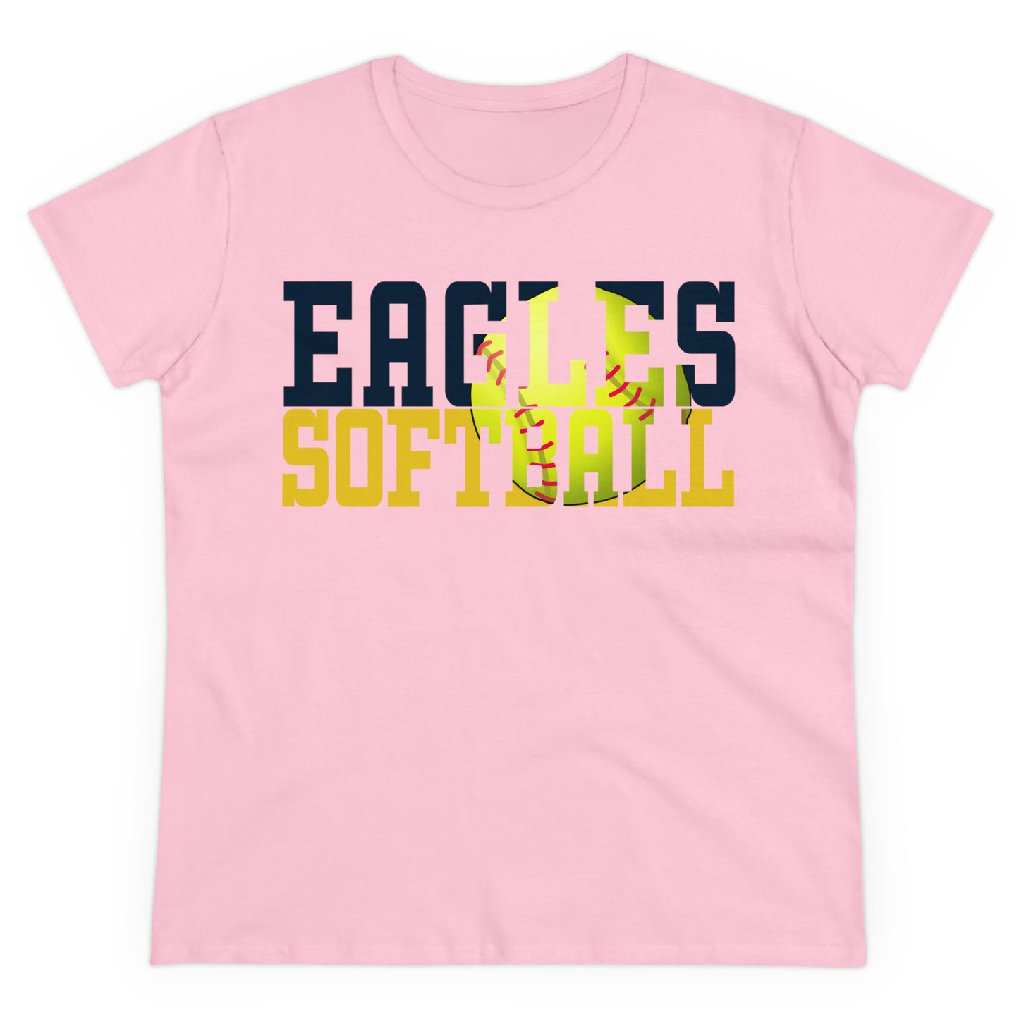 Softball Cutout - Gildan Women's Midweight Cotton Tee