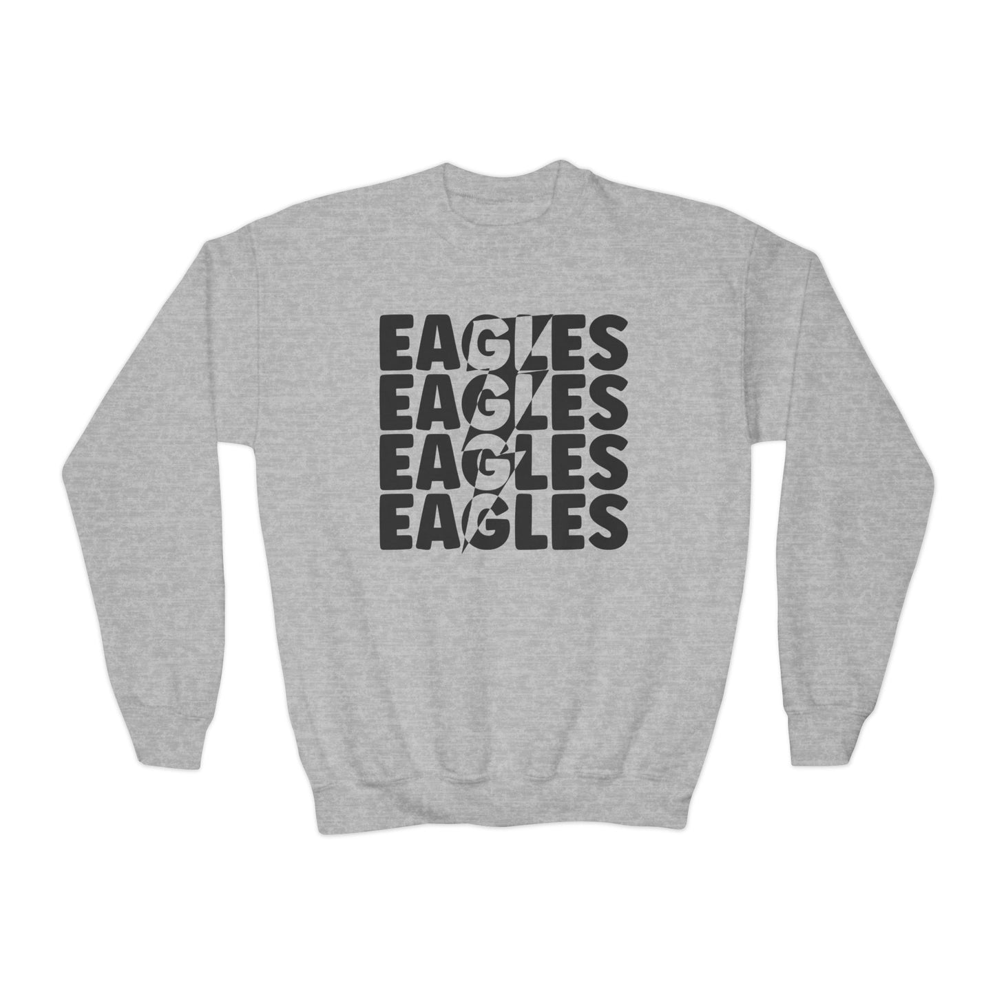 Lightning Bolt Eagle - Gildan Youth Crewneck Sweatshirt