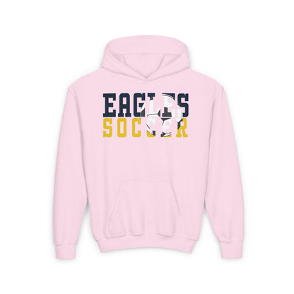 Soccer Cutout - Gildan Youth Heavy Blend Hooded Sweatshirt