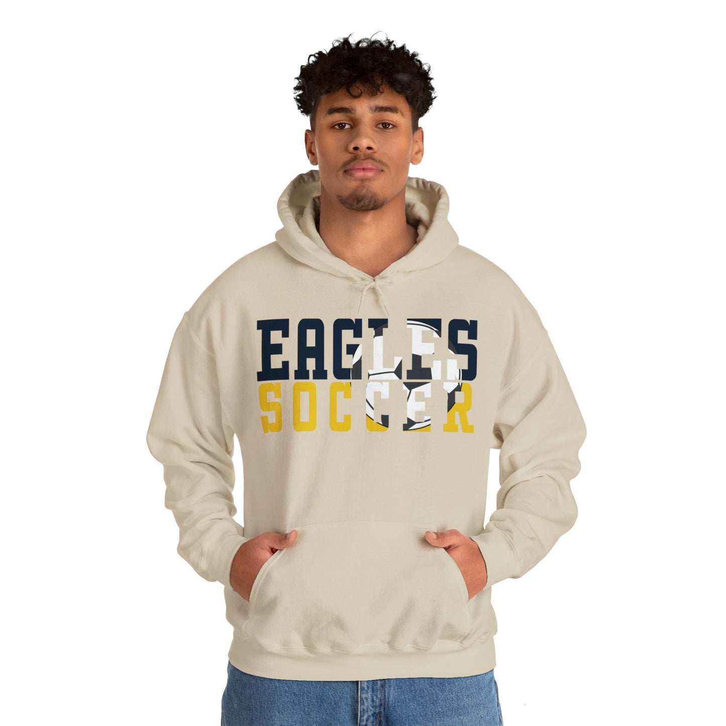 Soccer Cutout - Gildan Unisex Heavy Blend™ Hooded Sweatshirt