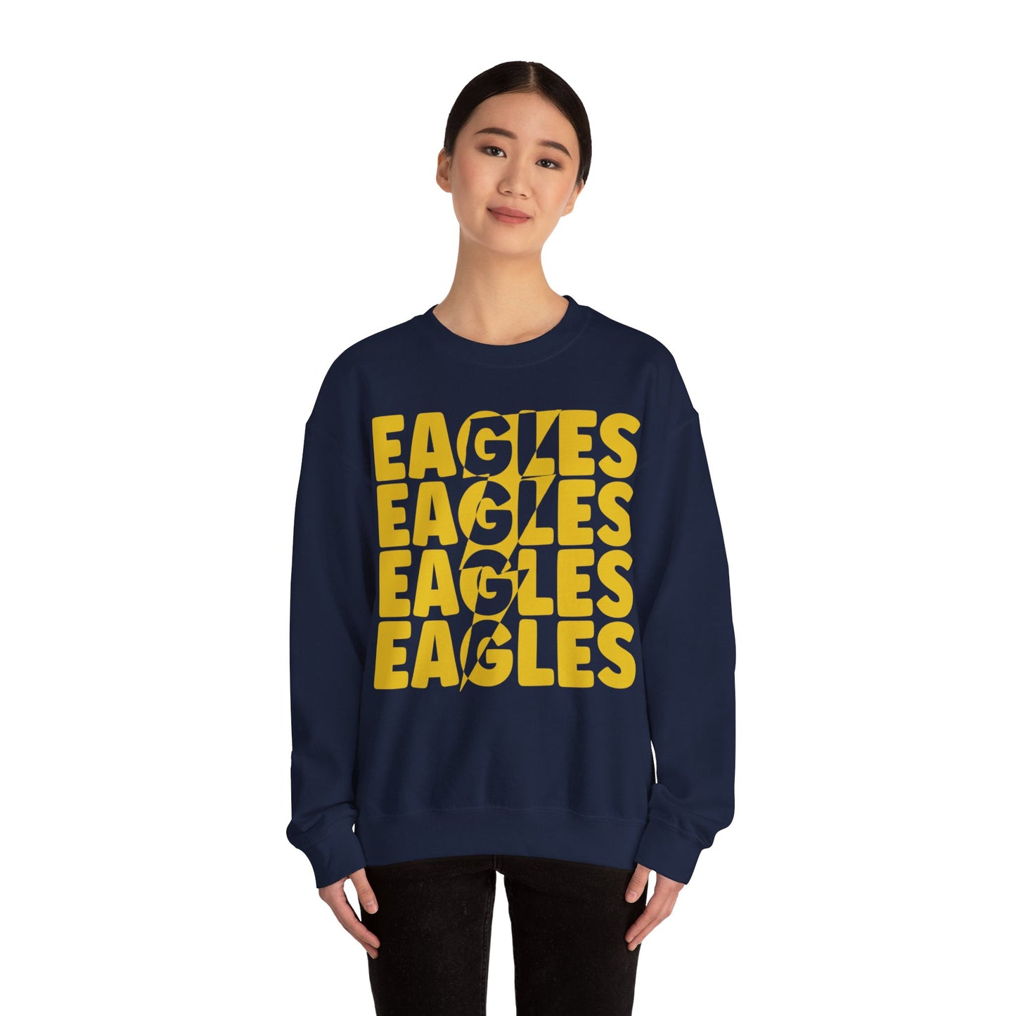 Lightning Bolt Eagle - Gildan Unisex Heavy Blend™ Crewneck Sweatshirt