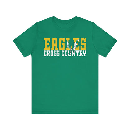 Cross Country Cutout -  Bella+Canva Unisex Jersey Short Sleeve Tee