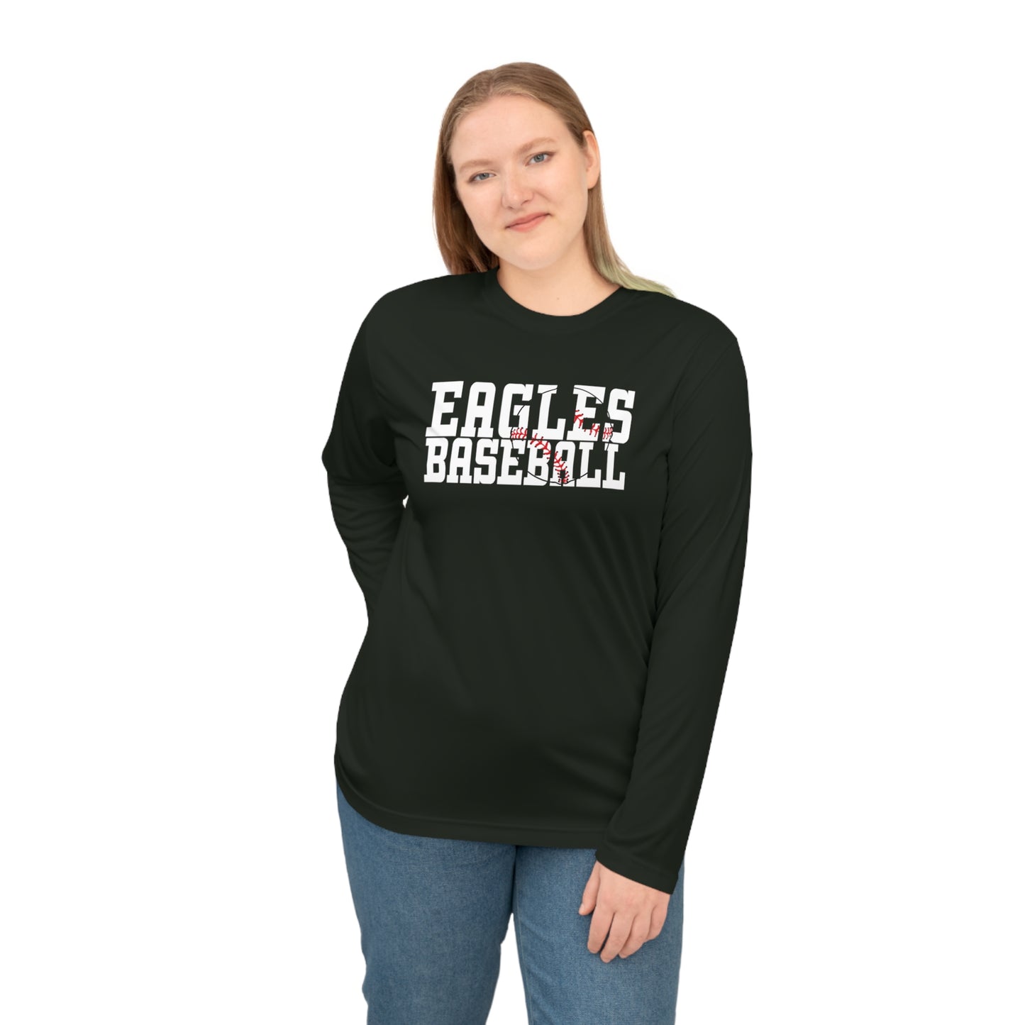 Baseball Cutout - Team 365 Unisex Performance Long Sleeve Shirt