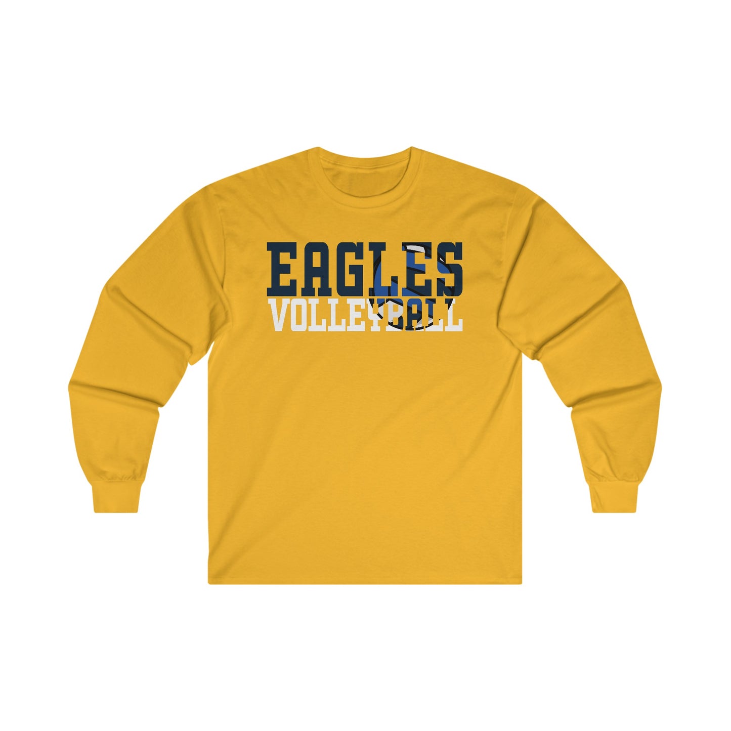 Volleyball Cutout - Gildan Ultra Cotton Long Sleeve Tee