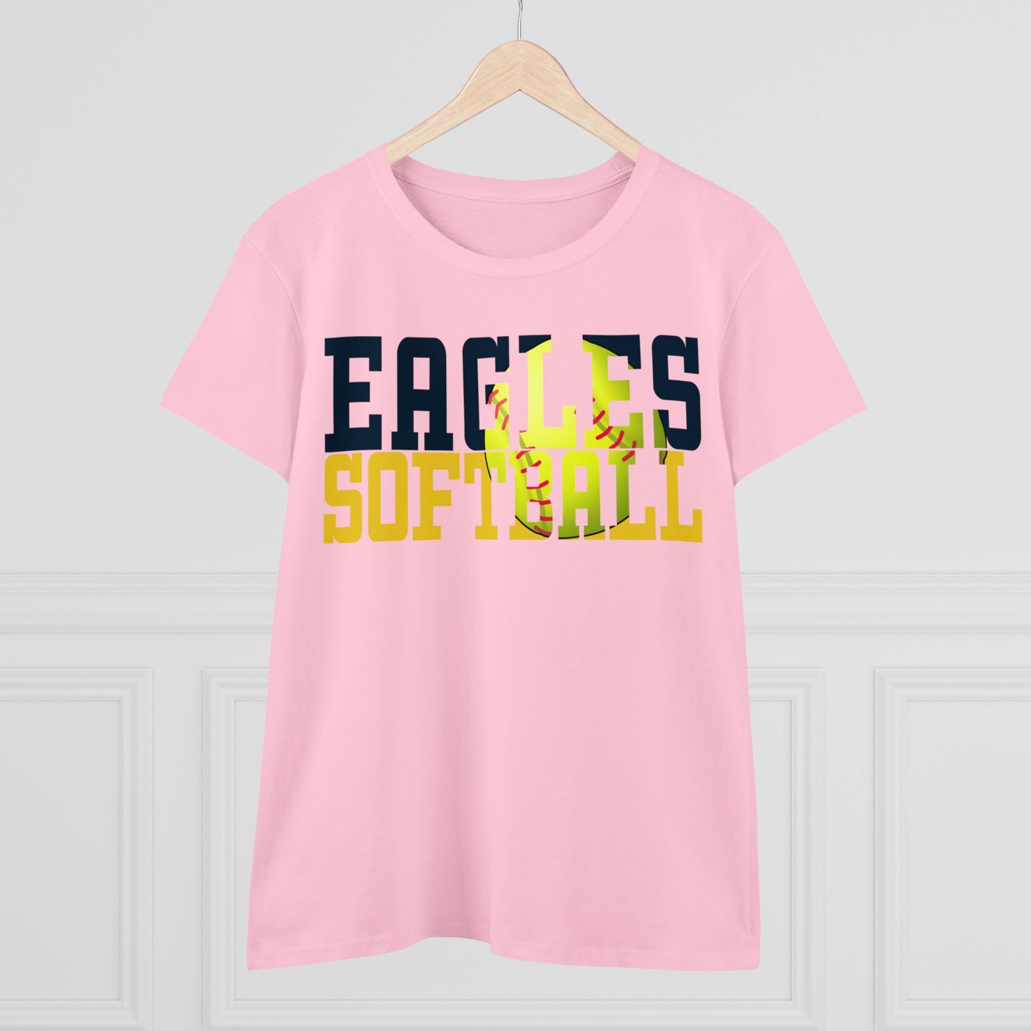 Softball Cutout - Gildan Women's Midweight Cotton Tee