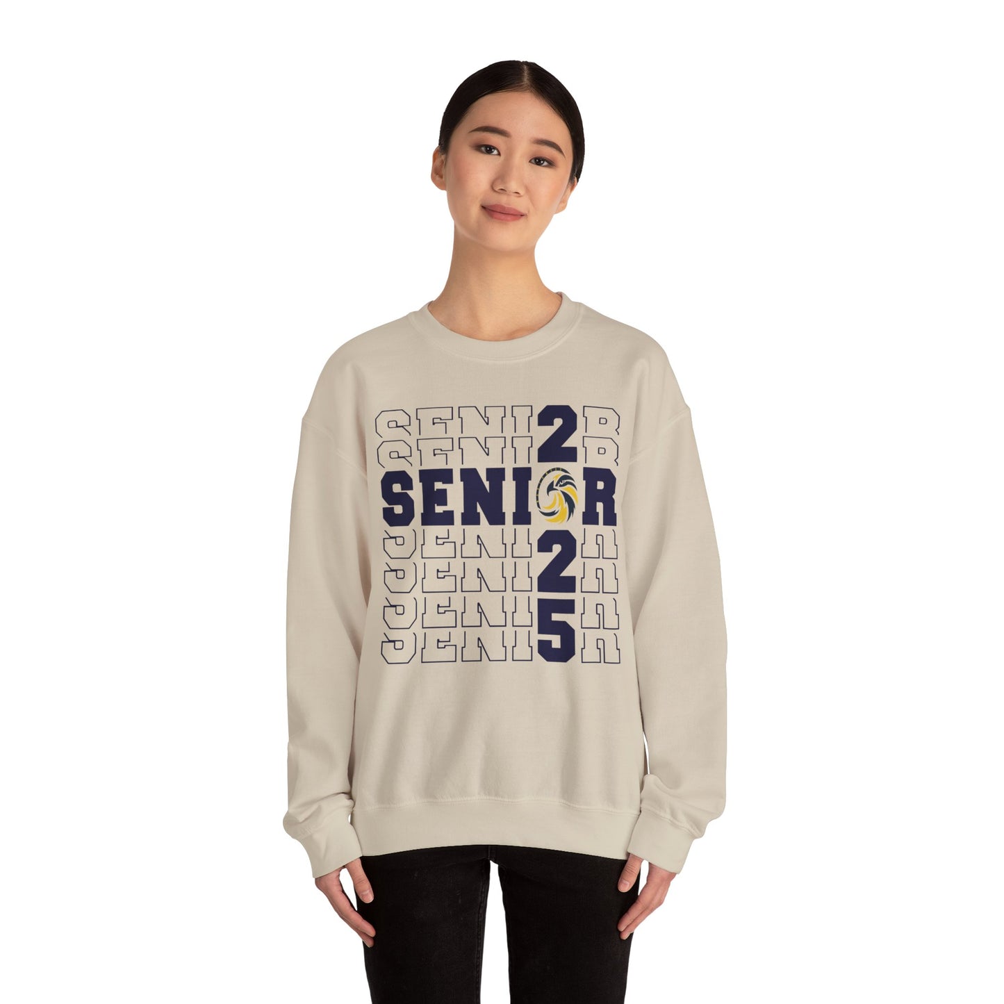 Seniors Cross Stacked c/o 2025 - Gildan Unisex Heavy Blend™ Crewneck Sweatshirt