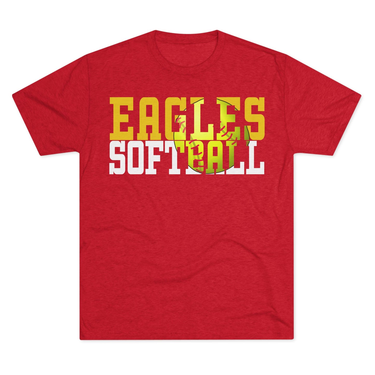 Softball Cutout - Next Level Unisex Tri-Blend Crew Tee