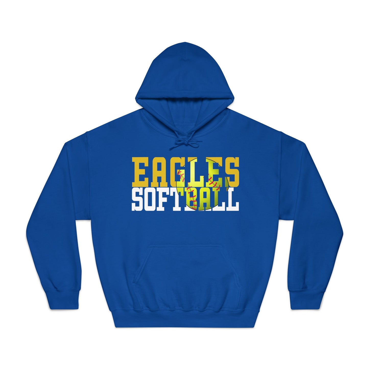 Softball Cutout - Gildan Unisex DryBlend® Hooded Sweatshirt