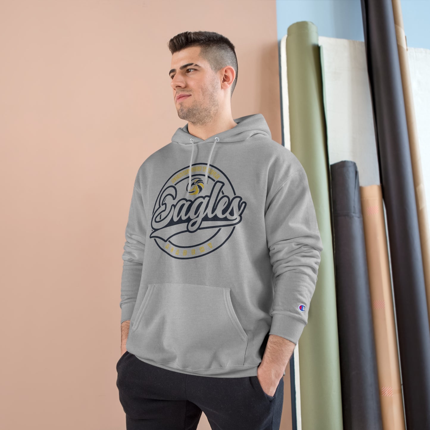 Eagles Circle Stamp - Champion Hoodie