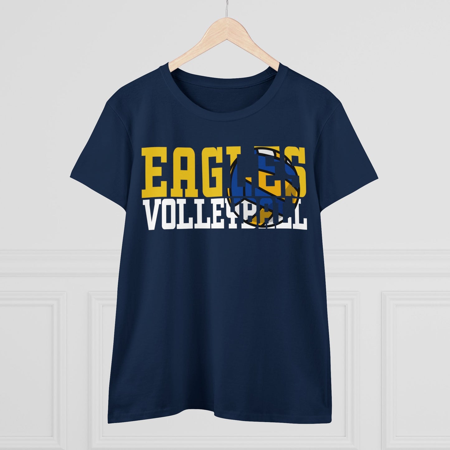 Volleyball Cutout - Gildan Women's Midweight Cotton Tee