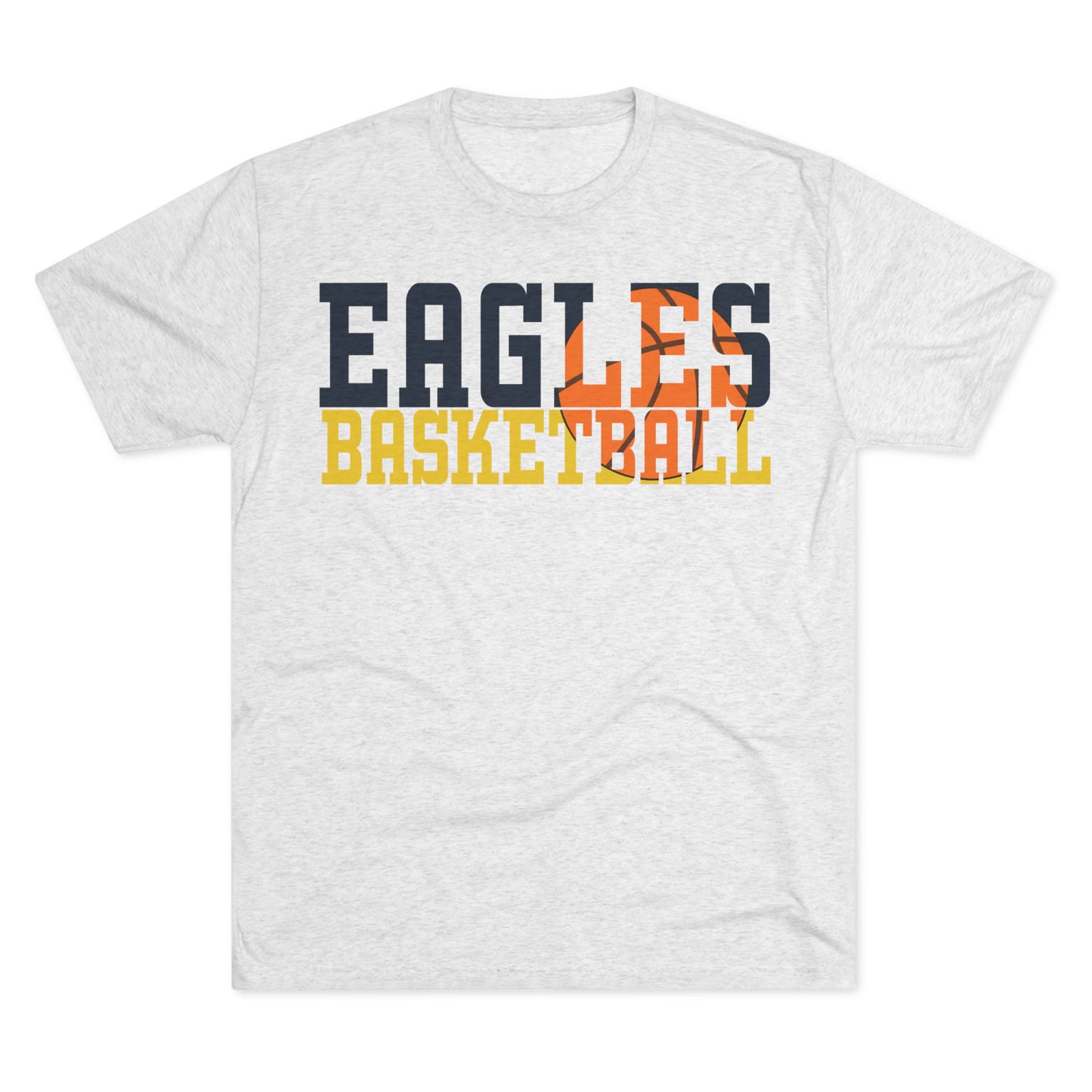 Basketball Cutout - Next Level Unisex Tri-Blend Crew Tee