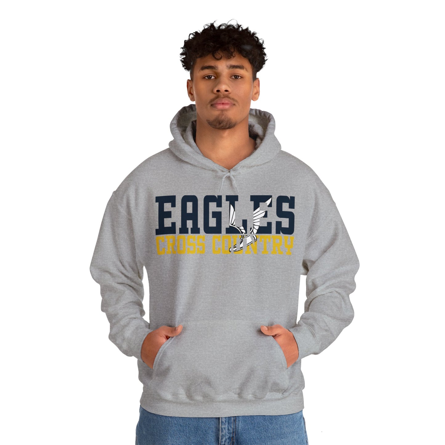 Cross Country Cutout - Gildan Unisex Heavy Blend™ Hooded Sweatshirt