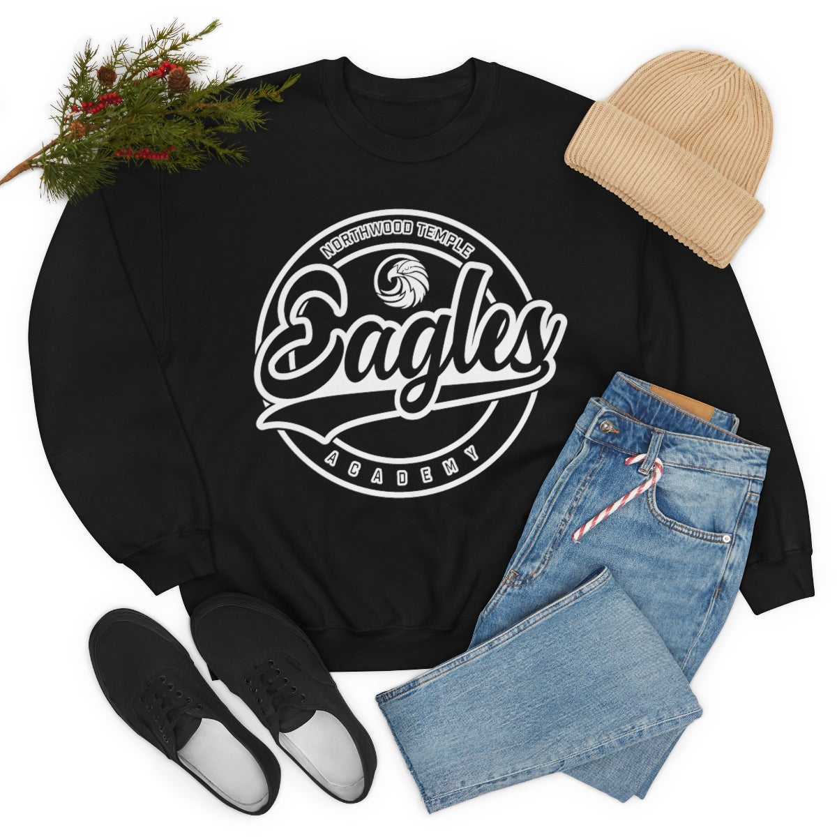 Eagles Circle Stamp - Gildan Unisex Heavy Blend™ Crewneck Sweatshirt