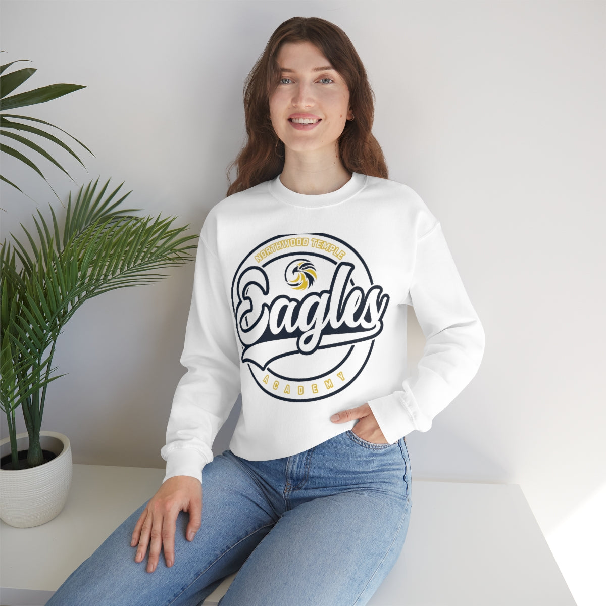 Eagles Circle Stamp - Gildan Unisex Heavy Blend™ Crewneck Sweatshirt