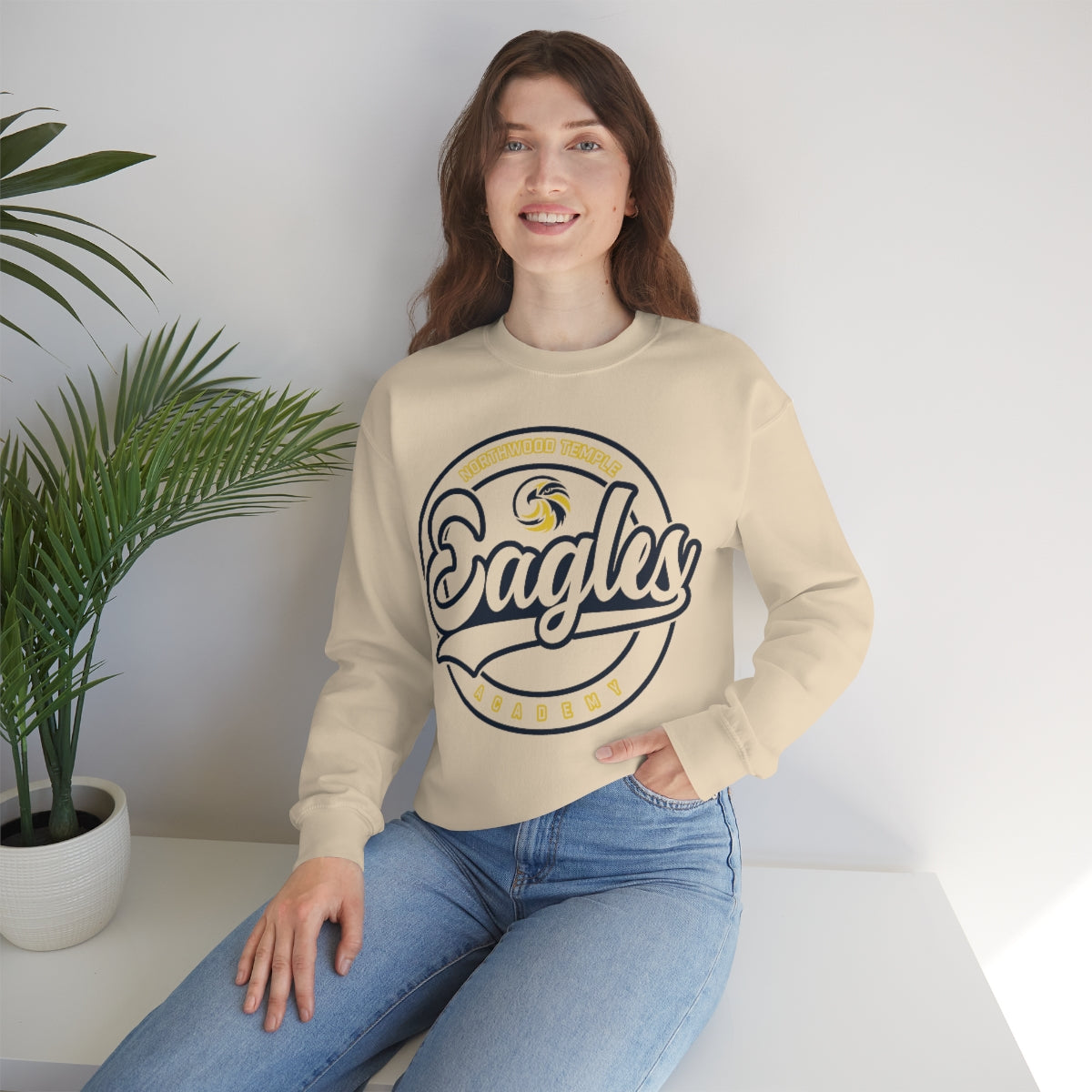 Eagles Circle Stamp - Gildan Unisex Heavy Blend™ Crewneck Sweatshirt