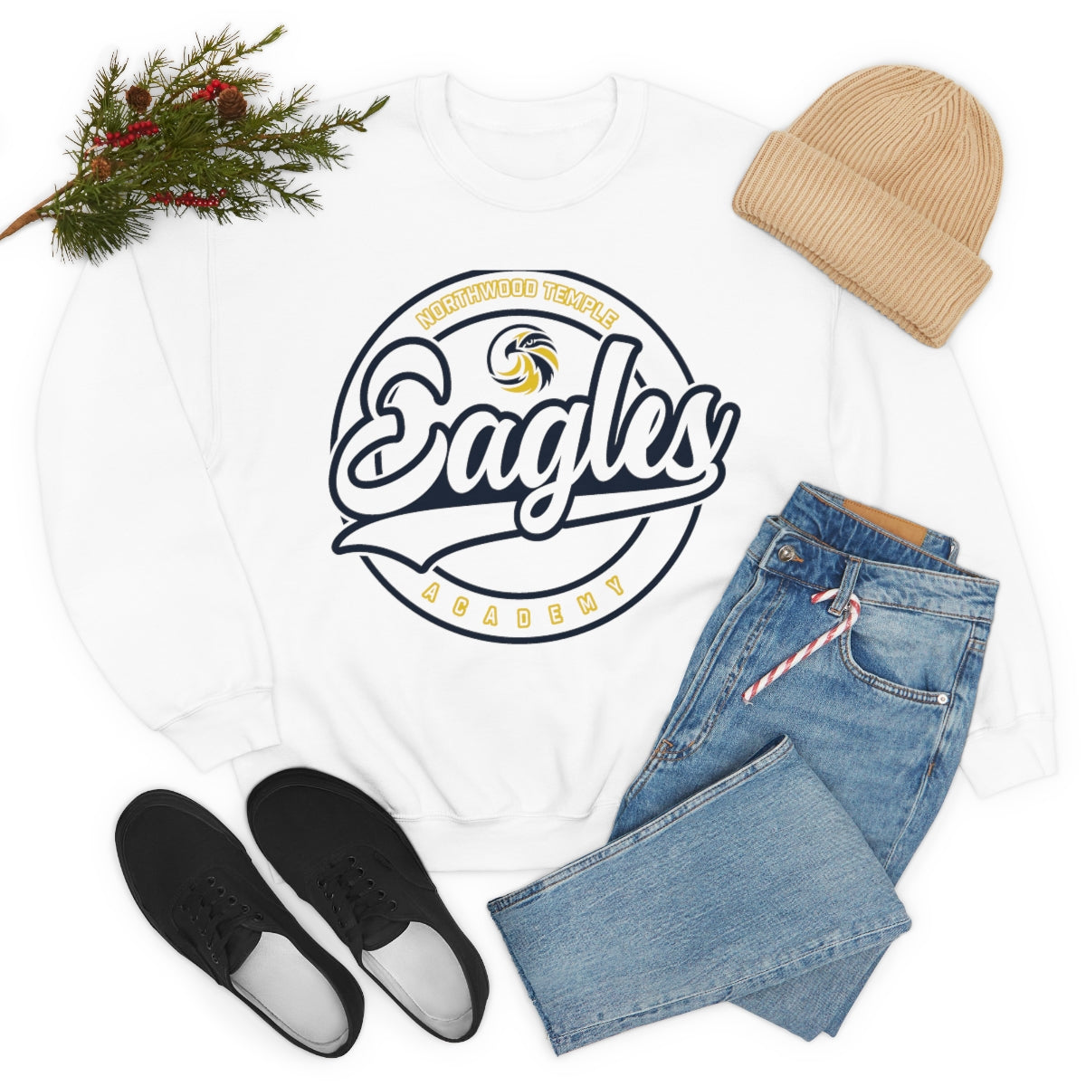 Eagles Circle Stamp - Gildan Unisex Heavy Blend™ Crewneck Sweatshirt