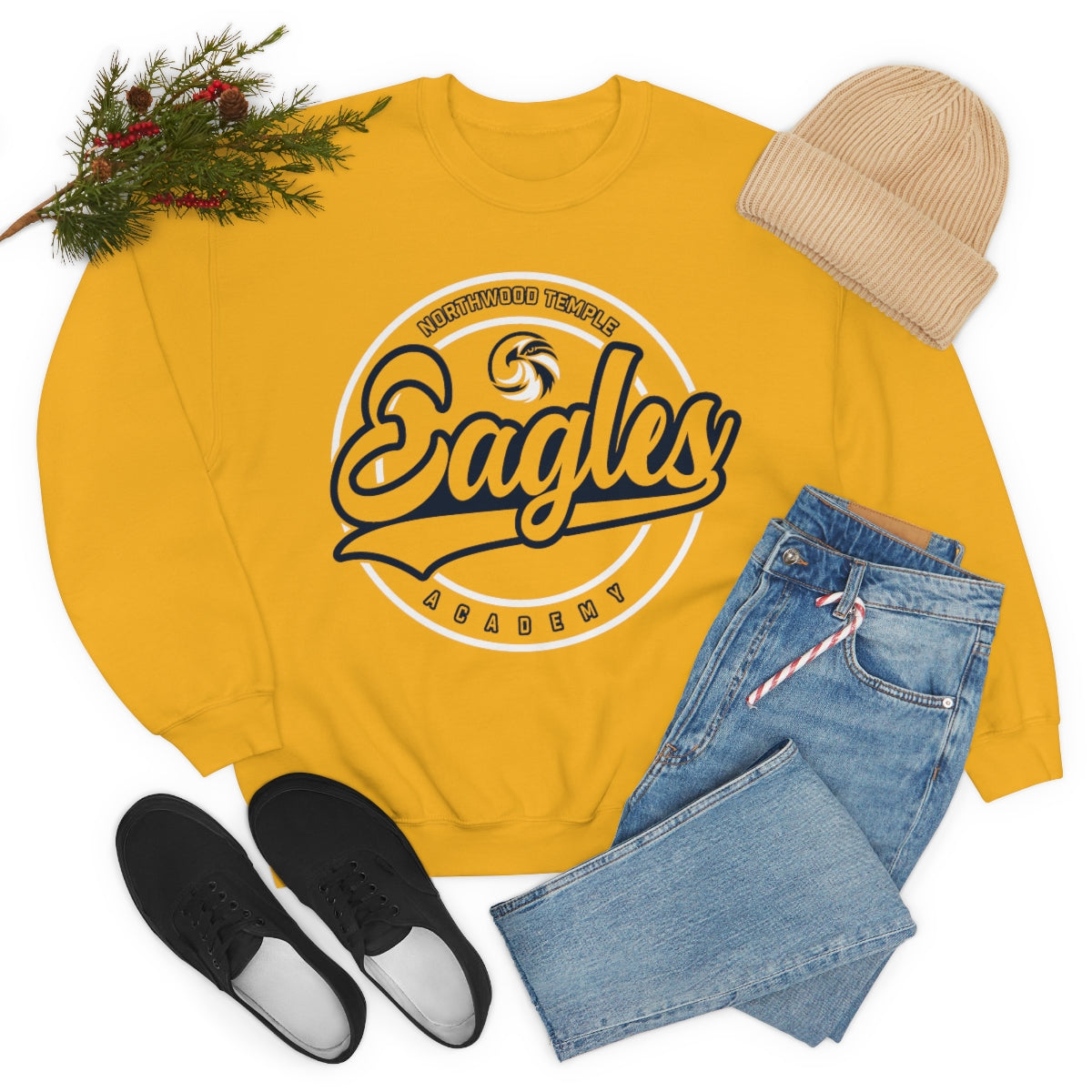 Eagles Circle Stamp - Gildan Unisex Heavy Blend™ Crewneck Sweatshirt